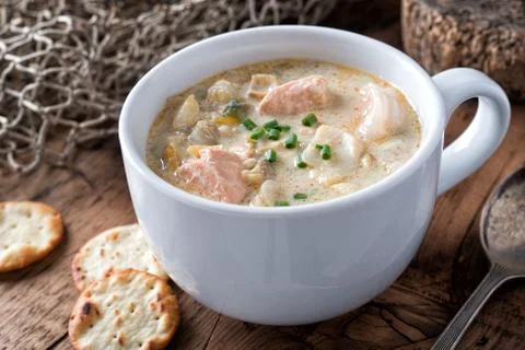 Seafood Chowder Stock Photos