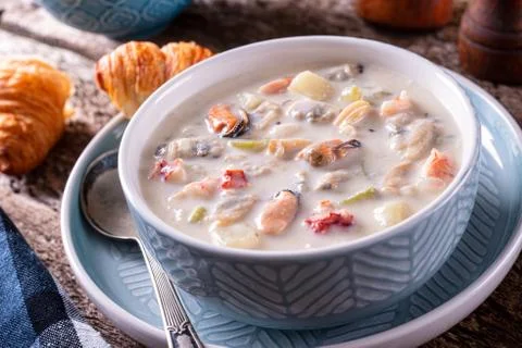 Seafood Chowder Stock Photos