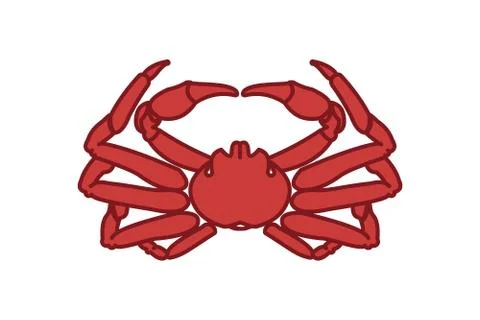 Seafood crab logo design Stock Illustration