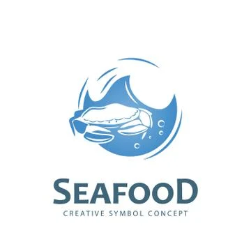 Seafood creative symbol イラスト素材