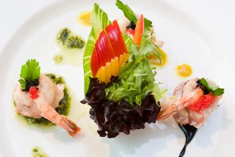 Seafood dinner Stock Photos