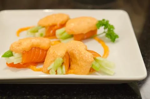Seafood dish 스톡 사진