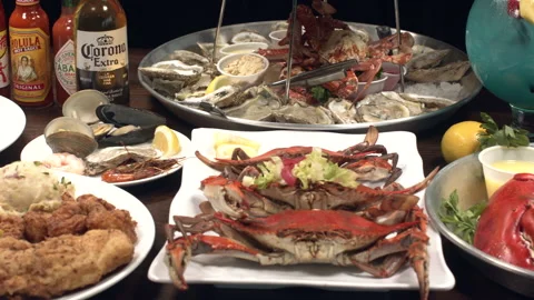 Seafood Display Stock Footage 166962082
