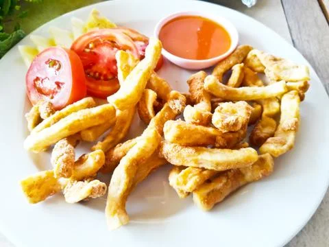 Seafood - fried Squid Stock Photos