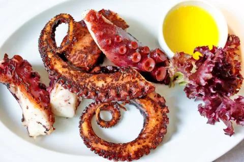 Seafood grill assorted. Stock Photos