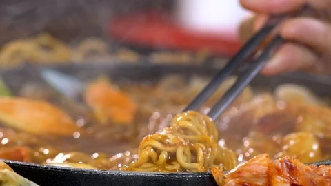 Seafood hot pot Vídeo Stock 96604110