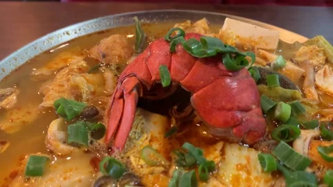 Seafood Hot Pot Stock Footage 164612835