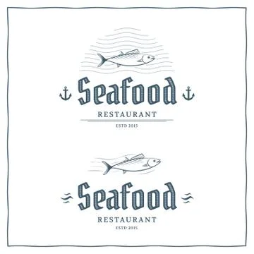 Seafood logo Stock Illustration