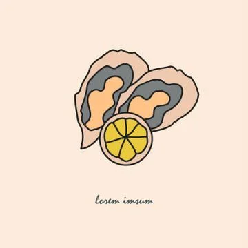 Seafood logo. Vector Stock Illustration