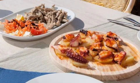 Seafood lunch Stock Photos