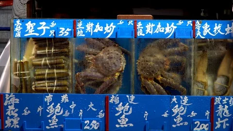 Seafood market Video stock 108680709