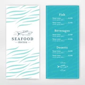 Seafood menu Stock Illustration