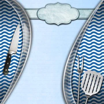 Seafood - menu template Illustrazione stock