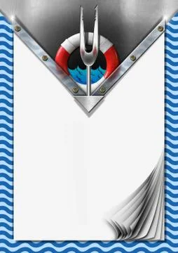 Seafood - menu template Illustrazione stock