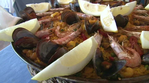 Seafood paella Stock Footage 773914