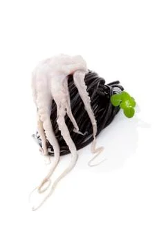 Seafood pasta. Stock Photos