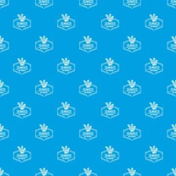 Seafood pattern vector seamless blue イラスト素材