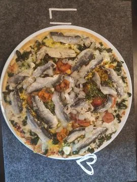 Seafood Pizza Stock Photos