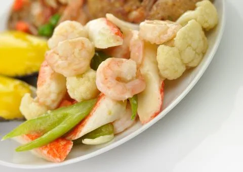 Seafood plate Stock Photos