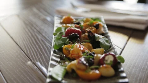 Seafood platter Stock Footage 128172535