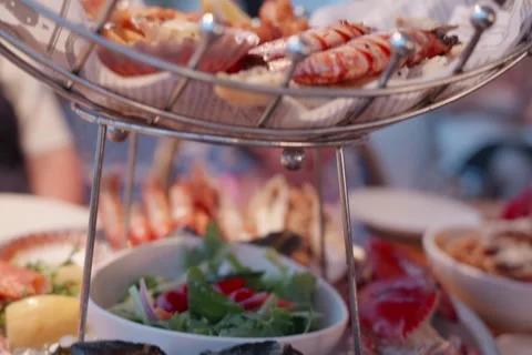 Seafood Platter (Handheld) 库存影片 257200979