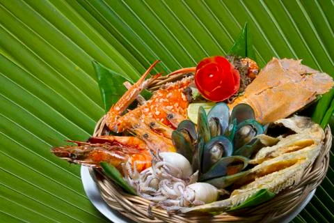 Seafood platter Stock Photos