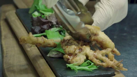 Seafood prepare Stock Footage 134854882