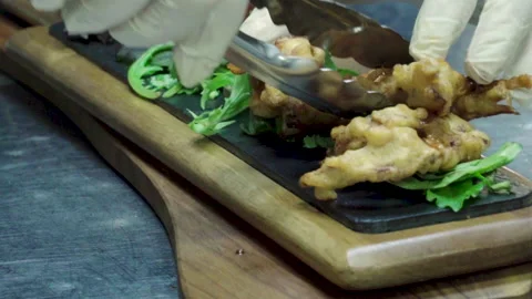 Seafood prepare Stock Footage 134854890