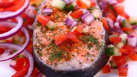 Seafood. Red fish. Stock Photos