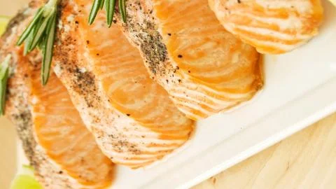Seafood. Red fish. Stock Photos