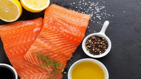 Seafood. Red fish. Stock Photos