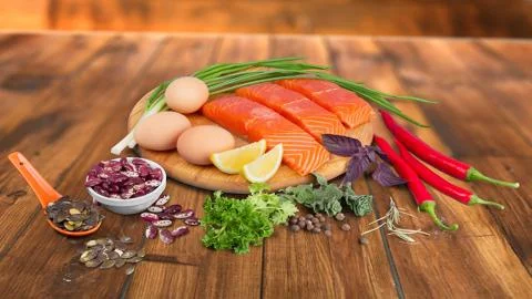 Seafood. Red fish. Stock Photos