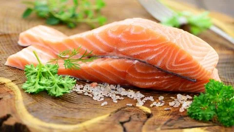 Seafood. Red fish. Stock Photos