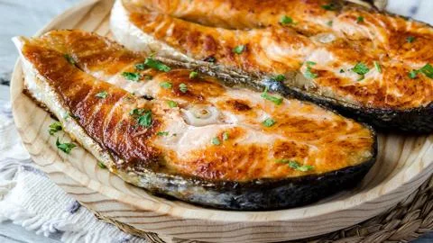 Seafood. Red fish. Stock Photos