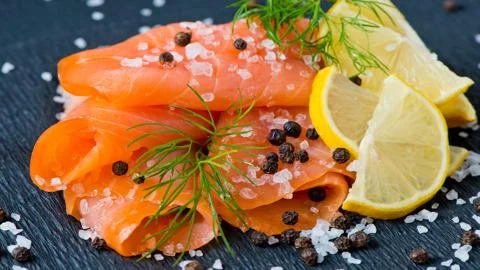 Seafood. Red fish. Stock Photos