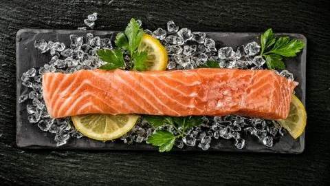 Seafood. Red fish. Stock Photos