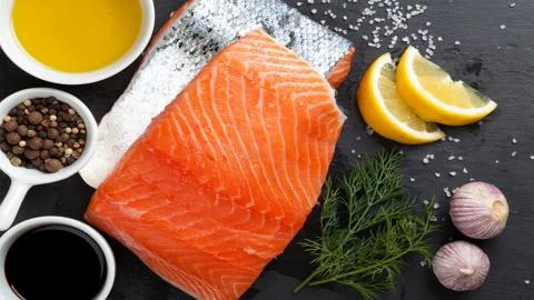 Seafood. Red fish. Stock Photos