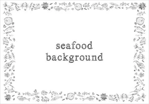 Seafood restaurant menu template. Vector. Stock Illustration