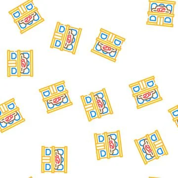 Seafood restaurant vector seamless pattern Ilustración de archivo