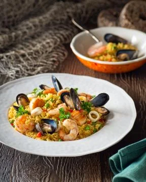 Seafood with Rice Stock Photos