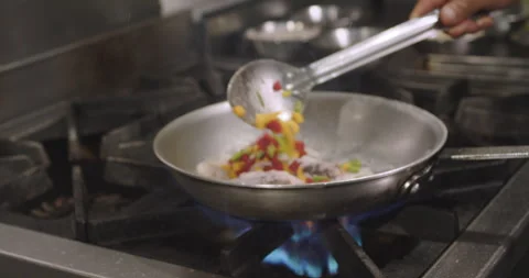 Seafood Rice Preparation – Step-by-Step Cooking Video Stock Footage 291197369