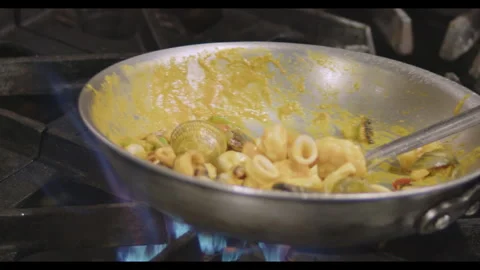 Seafood Rice Preparation – Step-by-Step Cooking Video Stock Footage 291197456