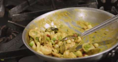 Seafood Rice Preparation – Step-by-Step Cooking Video Stock Footage 291197553