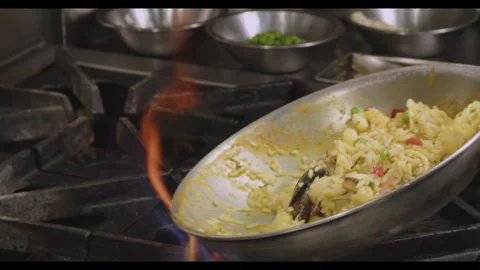 Seafood Rice Preparation – Step-by-Step Cooking Video Video stock 291197646