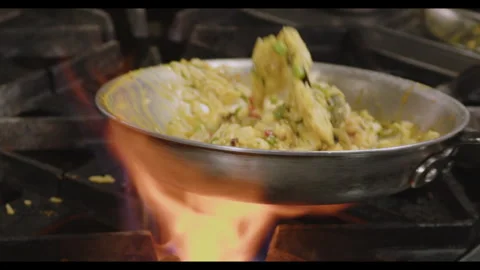 Seafood Rice Preparation – Step-by-Step Cooking Video Stock Footage 291197766