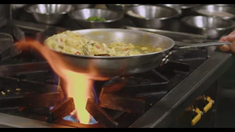 Seafood Rice Preparation – Step-by-Step Cooking Video Stock Footage 291197769