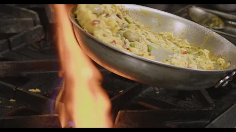 Seafood Rice Preparation – Step-by-Step Cooking Video Stock Footage 291197774