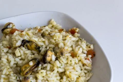 Seafood risotto Stock-Fotos