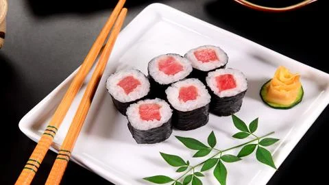 Seafood. Rolls Stock Photos