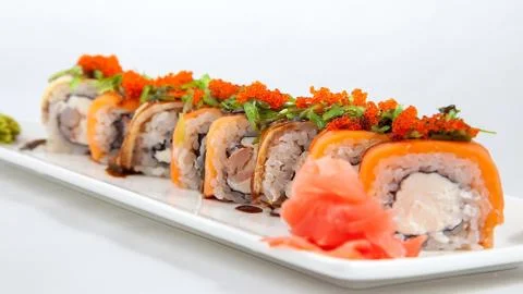 Seafood. Rolls Stock Photos